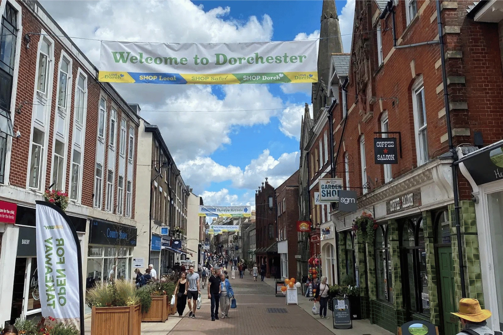 More Leads Local exploring shops in Dorchester.